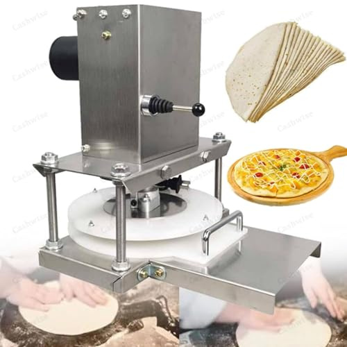 Macchina per la pressatura della pasta per pizza elettrica commerciale, sfogliatrice elettrica per la pressatura di pizza e pasta, macchina per la produzione di pizza e pasta per uso domestico,30cm