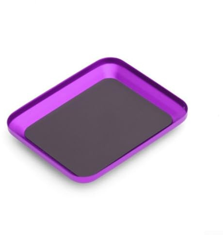 Bandeja magnética de tornillo premium, fuerte adherencia magnética, recoge y almacena cómodamente pequeñas piezas de metal (morado)