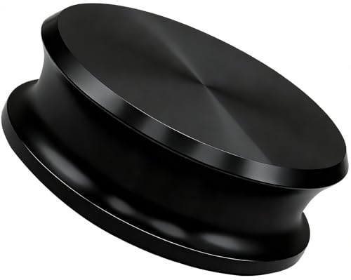 Pancosmy Black Record Weight Stabilizer 312g (11oz) Low Profile Deisgn Vinyl Weight LP Disc Stabilizer Turntable Weight Clamps for Record Player with Soft Base Pad