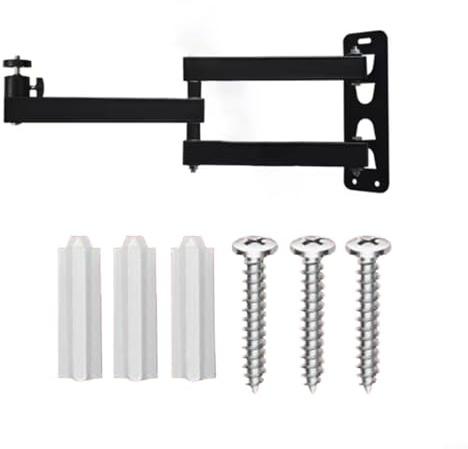 Lastdaytime Foldable Projector Stand Wall Mount With Adjustable Arm For Projectors, Cameras, And LED Video Lights, Carbon Steel Construction For Home Theater And Office Use