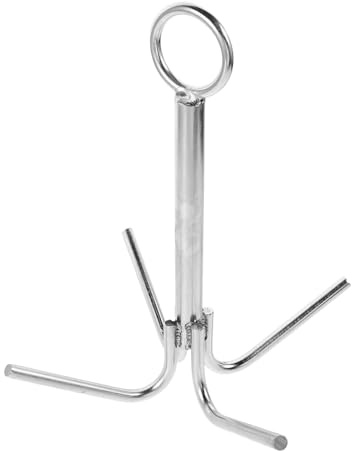 Cabilock Ancla de Acero Inoxidable de 4 Puntas para Embarcaciones, Gancho de Anclaje Marino Resistente para Yates y Pesca, Accesorio de Amarre Seguro para Uso en Pontones y Navegación