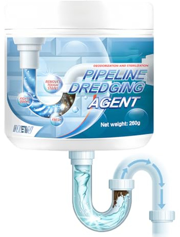 Abflussreiniger Schaum Extra Stark, 2026 Neuest Rohrreiniger, Multifunktionales, Leistungsstarkes Abflussreinigerpulver Gegen Verstopfungen, Drain Cleaner für Küche Badezimmer WC Dusche (260g, 1)