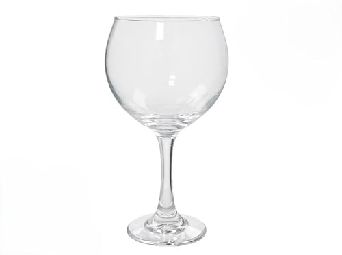 Gerimport Copas de Balón Lago, Cristal Transparente, 600 ml, para Gin-Tonic y Cócteles, Pack de 6
