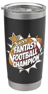 Fantasy-Football-Meister Doppelwandiger Edelstahl-Thermobecher