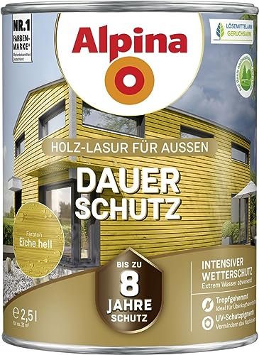 Alpina Dauerschutz Lasur eiche hell 2,5 Liter