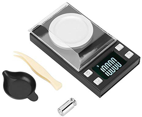 Digitale Elektronische Waage,0.001G Hohe Pr?zision Tragbare Mini LCD Digital Elektronische Waage zum Wiegen von Schmuck Gold Pillen (50g/0.001g)