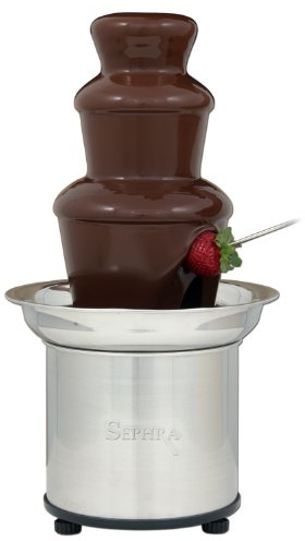 Sephra CF16E Select Chocolate Fountain – 16 Home Fountain - With Chocolate Fondue Pack