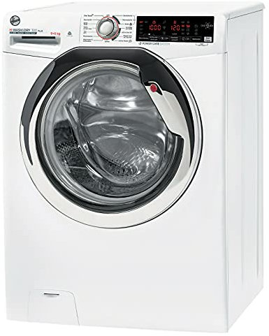 Hoover H-WASH 300 PLUS H3DSQ496TAMCE-84 Waschtrockner/Waschen 9 kg/Trocknen 6 kg/Smarte Bedienung mit NFC-Technologie/ActiveSteam: Dampf-Funktion/Spezielle Total Care Pflege-Programme