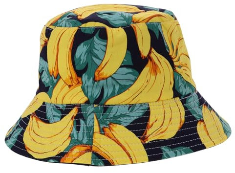 ABOOFAN Hawaii Party Headdress Printed Bucket Hat Fisherman Hat Sun Protection Hat Basin Hat Fruit