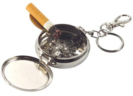 Amini Taschenaschenbecher 4 Stücke Mobiler Mini Taschen Aschenbecher für unterwegs Edelstahl Aschenbecher Schlüsselanhänger Reise-Aschenbecher für unterwegs geruchsdicht (4PCS)