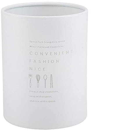 Küchenutensilienhalter für Arbeitsplatte Edelstahl Utensil Caddy Spachtel Löffel Organizer Gabel Löffel Perforierter Halter für Hausküche Bauernhausdekorationen(Weiß)