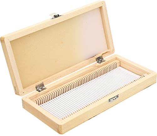 iplusmile Objektträgerbox Aus Holz Aufbewahrungsbox Für Objektträger Schiebekoffer Mit Nummerierten Fächern Für Präparate Objektträgerhalter Für Labore Sicherer Halt Und Schutz Vor Beschädig