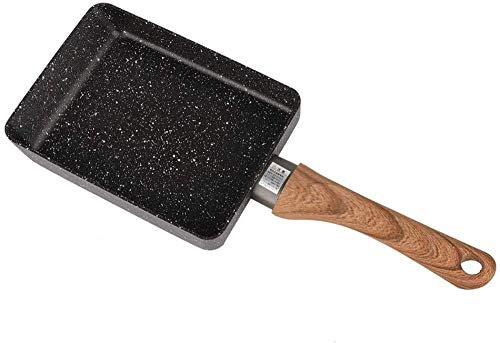 YZJSSL Padella Antiaderente Giapponese per frittata, Padella Quadrata Portatile in Alluminio con Uovo in Camicia Fornello da Cucina Piccolo