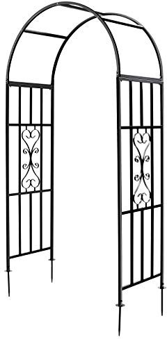 SCENDOR Garden Arche de Jardin Tonnelle incurvée en métal Durable pour Plantes grimpantes, Arches de Mariage, cérémonies