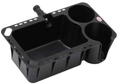 Berkley Boat Fishing Organiser with Cup Holder Gardez Tous Vos Accessoires de Bateau de pêche Bien rangés et à portée de Main, Parfait pour Le Bateau pneumatique, Noir