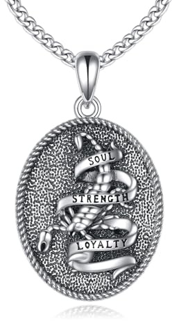 YAFEINI Skorpion Kette für Herren 925 Sterling Silber Einer Klassischen Anhänger Halskette Skorpion Schmuck Geschenk für Frauen Freund
