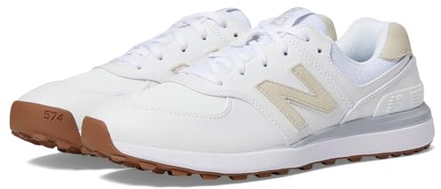 New Balance Damen 574 Greens V2 Golfschuh, Weiss/opulenter Garten, 41 EU