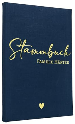 Stammbuch der Familie 'Claudi' Nr. 303 inkl. Personalisierung (A4, Dunkelblau)