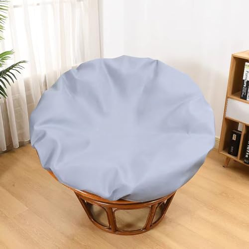 TENAGE Papasan-Kissenbezug, wasserabweisend, leicht zu reinigen, Papasan-Stuhlbezüge mit Reißverschluss für drinnen und draußen, 130 cm, Grau