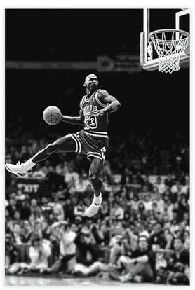 AMATWI Basketball Star Michael Jordan Poster 60 Leinwand-Poster, Schlafzimmer, Dekoration, Sport, Landschaft, Büro, Raumdekoration, Geschenk, ungerahmt, 30 x 45 cm