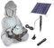 esotec Solarbrunnen Buddha, Akku, LED, freistehender Springbrunnen, Gartenbrunnen Wasserspiel, Vogeltränke, Zierbrunnen, Geschenk Gartenliebhaber, grau, H=30cm, außen, 101327