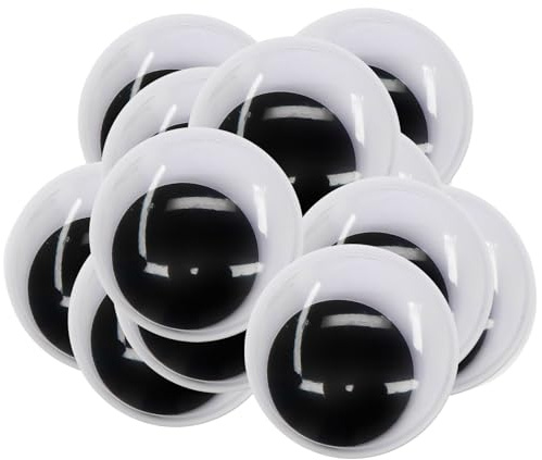 TOAOB 20 Stück Wackelaugen Selbstklebend Groß 40 mm Runde Kunststoff | Kulleraugen Selbstklebend Wiggle Googly Augen Puppe Augen Aufkleber für DIY Scrapbooking Handwerk