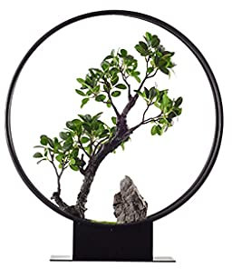 Künstliche Pflanze, moderne chinesische Banyan-Eisen, Bonsai-Ornamente, Innenveranda, Wandschrank, Beistellschrank, Kiefernbaum-Ornamente, 57 cm, künstliche Zimmerpflanzen