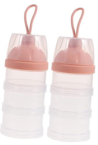 Beatifufu 2st Milchpulver Box Halter Für Babynahrung Formelhalter Spender Für Babypuder Babymilchpulver Aufbewahrungsbehälter Für Formeln Snack-reisebehälter Pulverhalter Pp Rosa