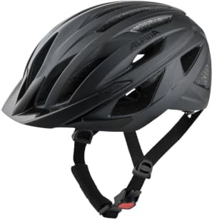 ALPINA PARANA, black matt, 58-63 cm, säker cykelhjälm för damer och herrar, individuellt anpassningsbar