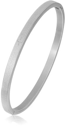 MILAKOO Damen Edelstahl Armreif 4mm Breite Dünn Oval Bangle Frauen Stapelbar Manschette Armband Freundschaft Armbänder für Party Hochzeit Geburtstag