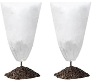 Norhogo 2 Pack Hivernage Plante 100 * 80cm, Housse D'hivernage pour Plantes, Voile Hivernage Plante Exterieur Protection Plante Hiver pour Olivier Palmier Citronnier Arbre