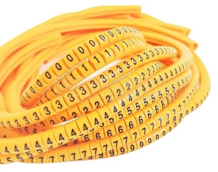 Marcaje De Cables Etiqueta marcadora de cables EC-0 5000 Uds. Marcador de cables número 0 a 9 gestión de cables aislamiento de cables de colores fundas organizadoras de cables de PVC Marcadores De Cab