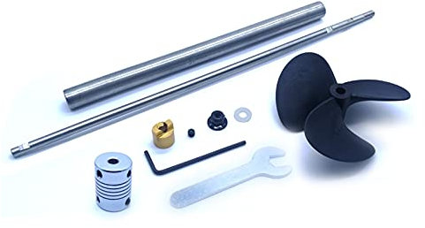 Wivplex 3-Flügel-70-mm-CCW-Propeller mit 200-mm-Antriebswelle mit 130-mm-Hülse und for RC-Boote Antriebswelle für Bootsmotoren