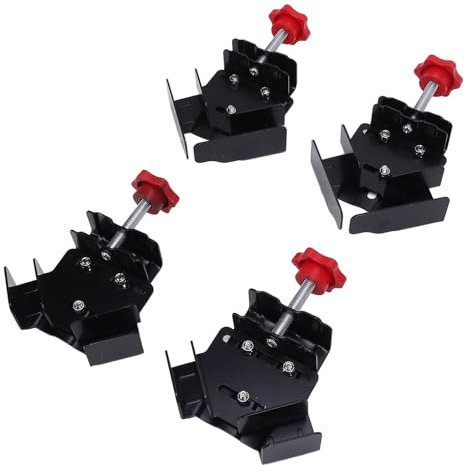 Morsetto Angolare Regolabile, Morsetto Ad Angolo Retto per Carichi Pesanti con Clip Triangolare Mobile, Design Aperto con una Sola Mano, Set di 4 Morsetti Angolari per