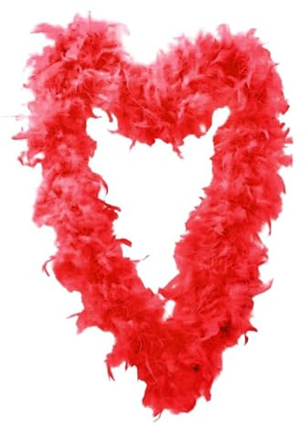 Federboa Schwarz - Federboa Rot | Faschingskostüme | Paraden Federschal | Federn Weiss Weihnachtsgirlande | Party Fashion Rot Federboa | Einfarbige Federboa | 20er Jahre Kostüm Accessoire Für Karneval