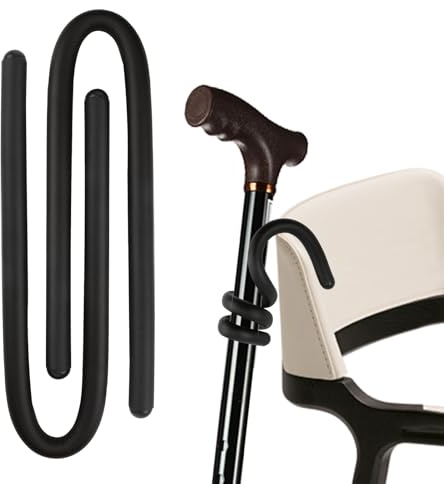 2 Stück Gehstockhalter Einfache und sichere Aufbewahrung 360° Drehung Zubehör für Rollstuhl Rollstuhl