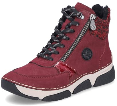 Rieker Damen Klassische Stiefeletten 45960, Frauen Stiefeletten,uebergangsstiefel,Boots,Stiefel,Bootee,Booties,halbstiefel,rot (35),39 EU / 6 UK