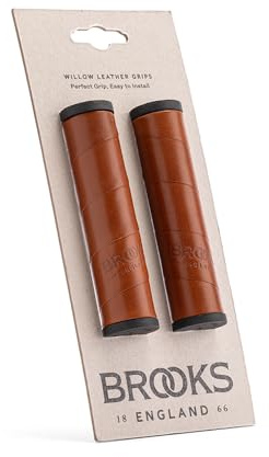 Brooks England Willow Leather Grip for Urban and Trekking Bikes, Honey