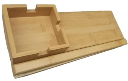 Bamboo Cup Holder Tray - Bamboo Arm Rest Tray for Couch, Removable Sofa Armrest Table, Flexible Folding Cushion Armchair Table for Drinks Coffee Tea