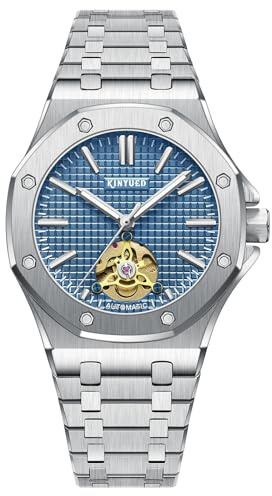 W WOLF-CUB Klassisk Tourbillon mekanisk klocka vattentät herrklocka rostfritt stål manlig klocka sportmode herrklockor, BLÅ, Sport och affärer