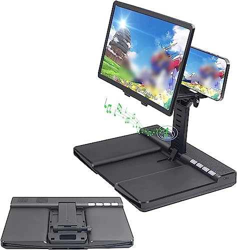 XDLEDMKIZ Portable Amplifier Desktop,screen magnifier, Phone Screen Magnifier Amplifier, HD Reading Magnifier, Laptop Cell Phone Screen Magnifier Holder, Ultra-Clear Blu-ray 3X Magnifying Lens