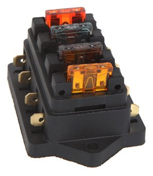 Fafeicy Caja Automotriz, Soporte para Accesorios de Vehículos con Cubierta Transparente, Adecuada para Fusibles de Cuchillas de Tamaño medio. Universal para su Uso en Todos los