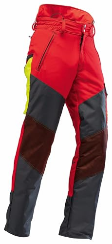 Pfanner Gladiator Keprotec 2.5 Schnittschutzhose, Forstarbeiterhose (DE/NL/SE/PL, Alphanumerisch, M, Regular, Regular, Rot)