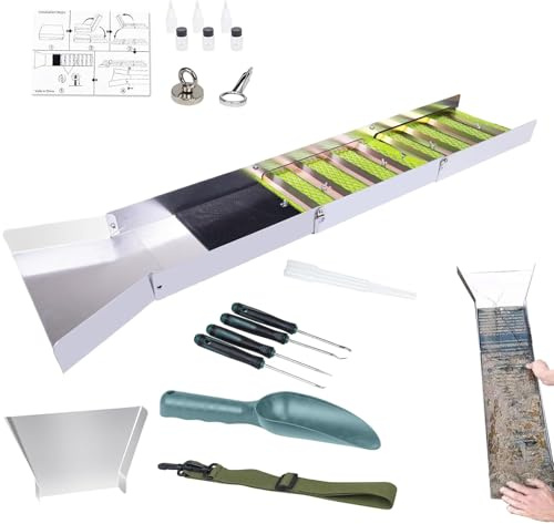 Sghtil Kit de Orpillaje - Equipo y herramientas de orpillaje 1 conjunto, sistema de lavado manual de oro para excavación - para prospección colección excavación de caza gemas y rocas entusiastas