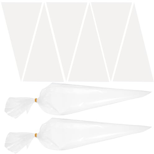 Kisangel 50 Bolsas para Lechada de Azulejos Resistentes Rotura Gran Capacidad Punta Cortable para Construcción y Albañilería Uso Cemento Mortero y Mampostería Paquete de 50 Unidades