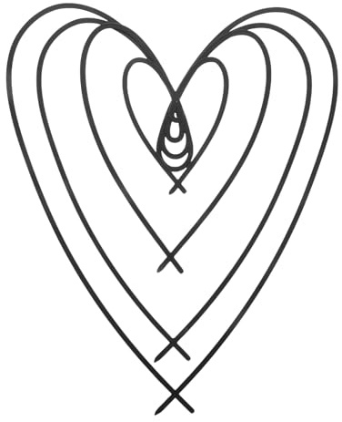 Ciieeo Set 4 Pezzi Decorazioni da Parete in Ferro a Forma di Cuore, Ornamenti Appesi Romantici per Soggiorno e Camera da Letto, Sculture Murali Creative e Resistenti in Metallo Nero