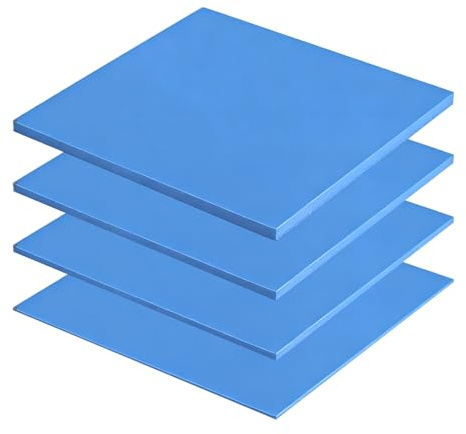 Buaak Thermal Pads 4PCS 100x100mm Heat Resistant Silicone Thermal Pad 0.5/1/1.5/2mm Self Adhesive Non Conductive Cooling Pads for CPU GPU SSD Heatsink Electronics