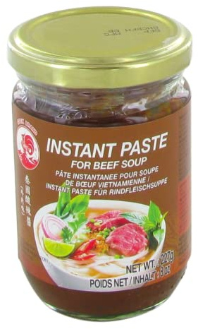 COQ Assaisonnement / Pâte instantanée pour soupe Pho (soupe de boeuf vietnamienne) 227g (Lot de 4 pots)