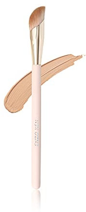 ENZO KEN Angled Concealer Brush Under Eye, Concealer Brush, Nose Contour Brush, Small Concealer Brushes, Under Eye Makeup Brushes, Under Eye Brush, Concealer Makeup Brushes. Pink and Gold 11M