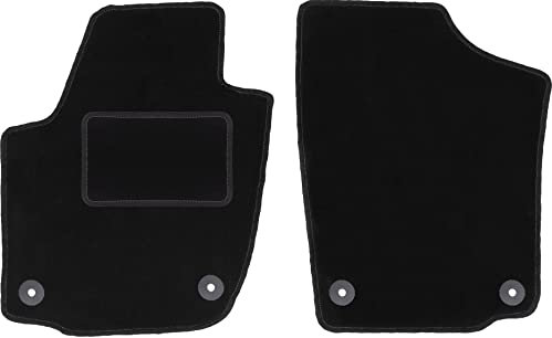 Wielganizator Automatte – Passend für Skoda Rapid Liftback, Limousine, Spaceback, Kombi 2013-2019 – Velours – Autozubehör - Auto Fußmatten – Fußmatte Auto – 2-teilig - schwarz
